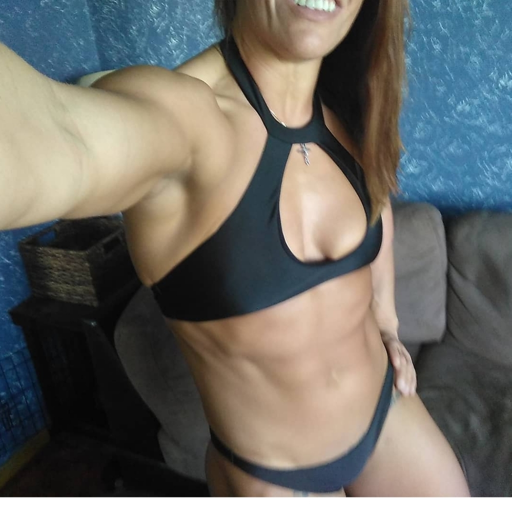 Black halter bikini set